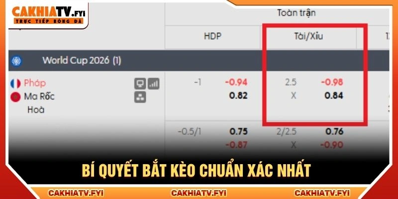 Bí quyết bắt kèo chuẩn xác nhất